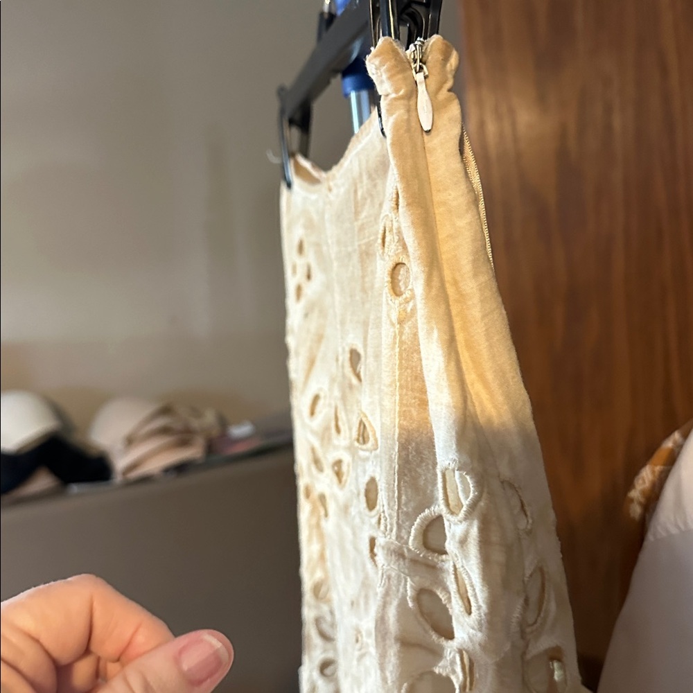 Luxxel Tan Eyelet strapless dress or maxi skirt - Picture 5 of 5